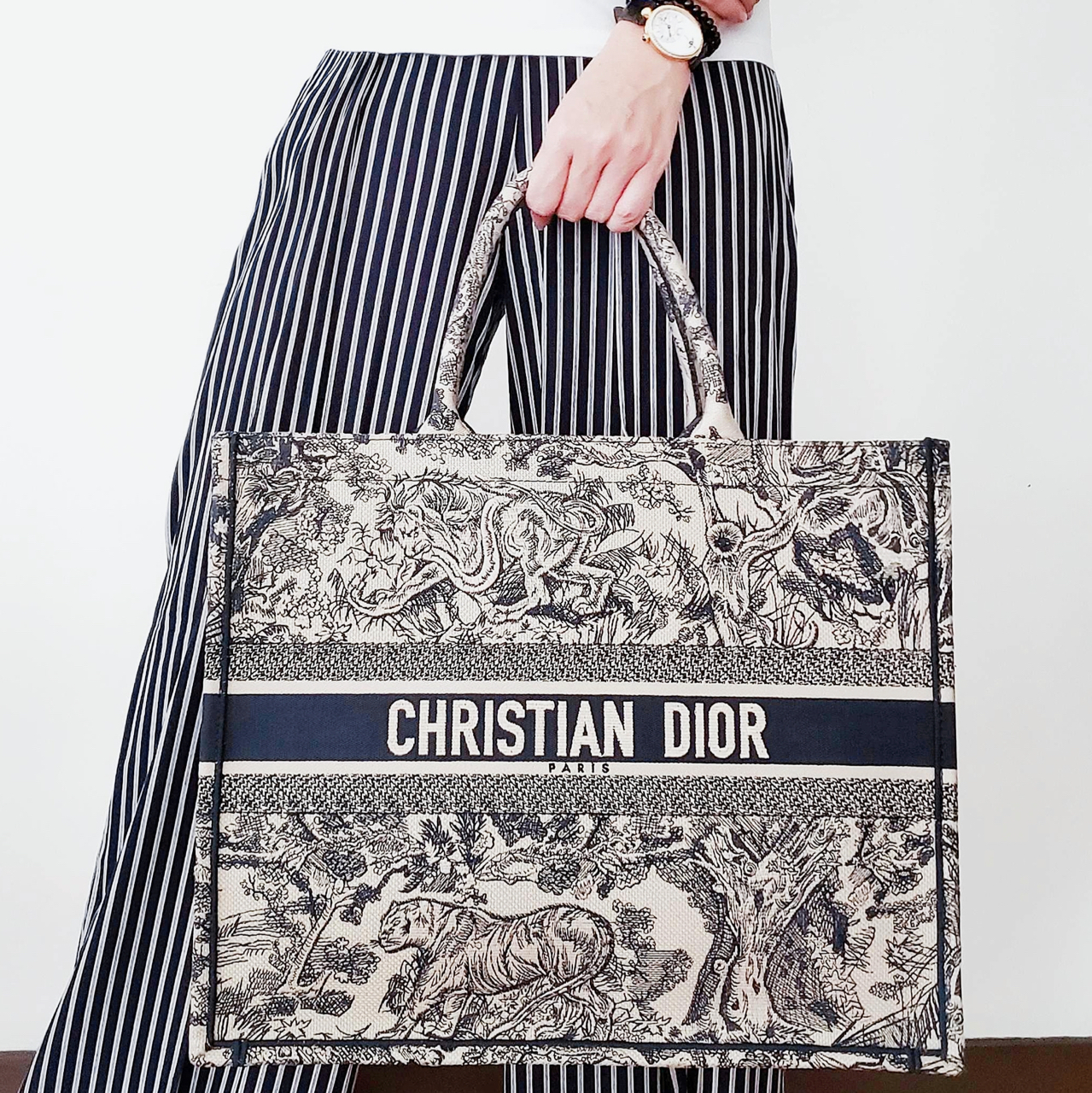 christian dior tote bag inside