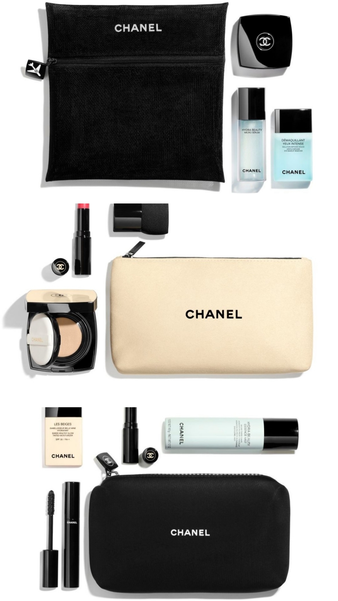 chanel cosmetic gift bags